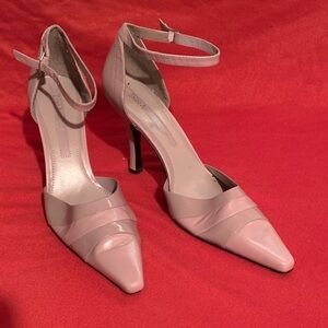 Enzo Angiolini Pink Pointed-Toe Ankle-Strap Heels